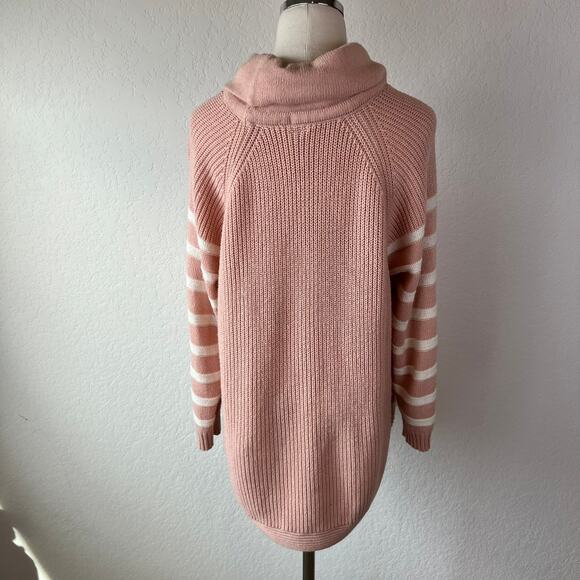 St Johns Bay Striped Pullover Sweater size 0X Pink White Preppy - Picture 4 of 8